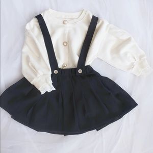 Toddler Girl Pearl Sweatshirt and Skirt Set